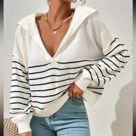 SHEIN Sweaters - NWOT SHEIN Unity Stripe Pattern Sweater